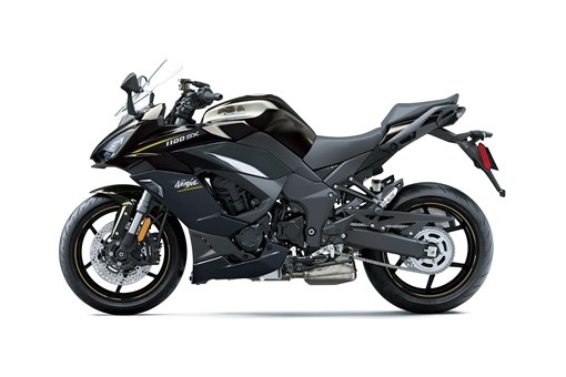 Profile angle of a motorcycle staged in a white studio background. opens in a new window