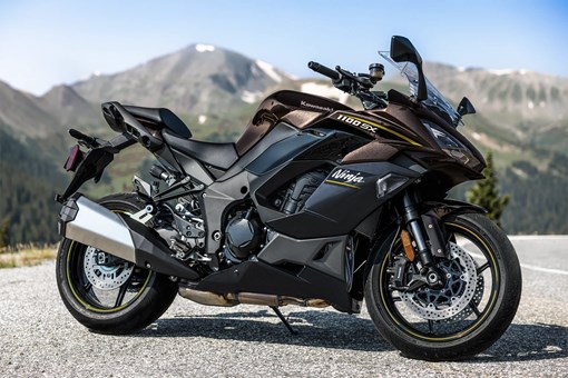 Side angle of a motorcycle parked. opens in a new window