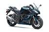 Three-quarter front angle of a motorcycle staged in a white studio background.