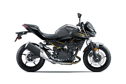 Side angle of a motorcycle staged in a white studio background. opens in a new window