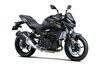 Three-quarter front angle of a motorcycle staged in a white studio background.