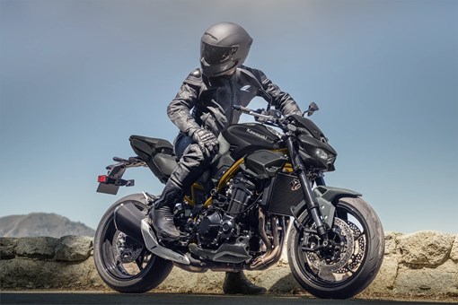 Side angle of a motorcycle parked. opens in a new window
