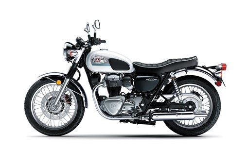 Profile angle of a motorcycle staged in a white studio background. opens in a new window