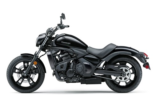 Side profile angle of a motorcycle staged in a white studio background. opens in a new window