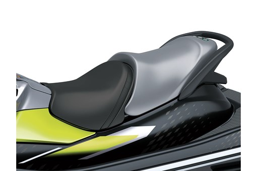 Closeup of a seat of a personal watercraft staged in a white studio background. opens in a new window