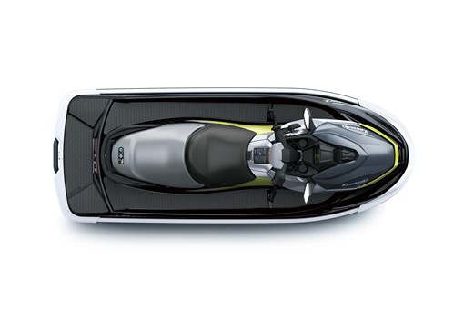 Overhead angle of a personal watercraft staged in a white studio background. opens in a new window