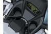 Closeup of cupholders of a personal watercraft staged in a white studio background.