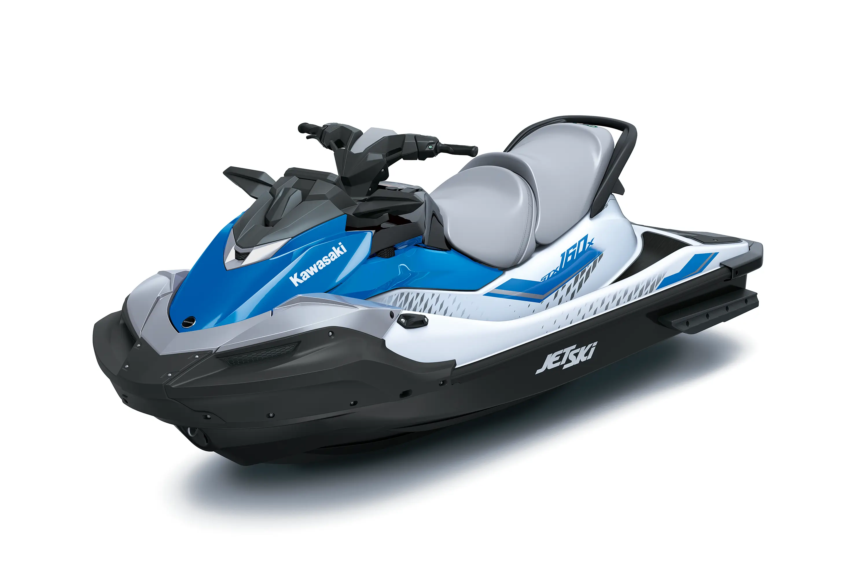 Three-quarter front angle of a personal watercraft staged in a white studio background.