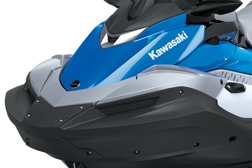 Closeup front angle of a personal watercraft staged in a white studio background. opens in a new window