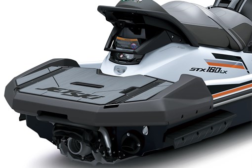 Rear detail of a personal watercraft staged in a white studio background. opens in a new window