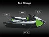 Graphic treatment showing storage of a personal watercraft.