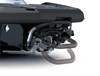 Rear closeup detail example of a personal watercraft staged in a white studio background.