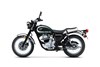 Side angle of a motorcycle staged in a white studio background.