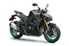 Three-quarter front angle of a motorcycle staged in a white studio background.