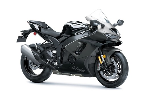 Three-quarter front angle of a black motorcycle staged in a white studio background. opens in a new window