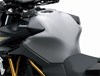 Tank of a motorcycle staged in a white studio background.