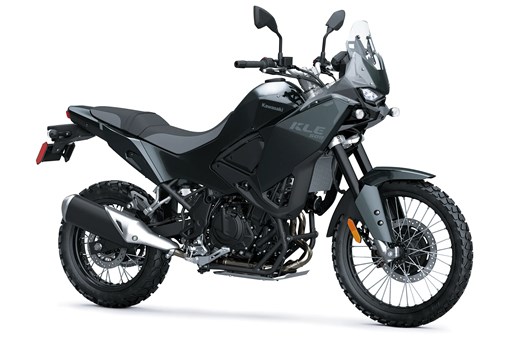 Three-quarter front angle of a motorcycle staged in a white studio background. opens in a new window
