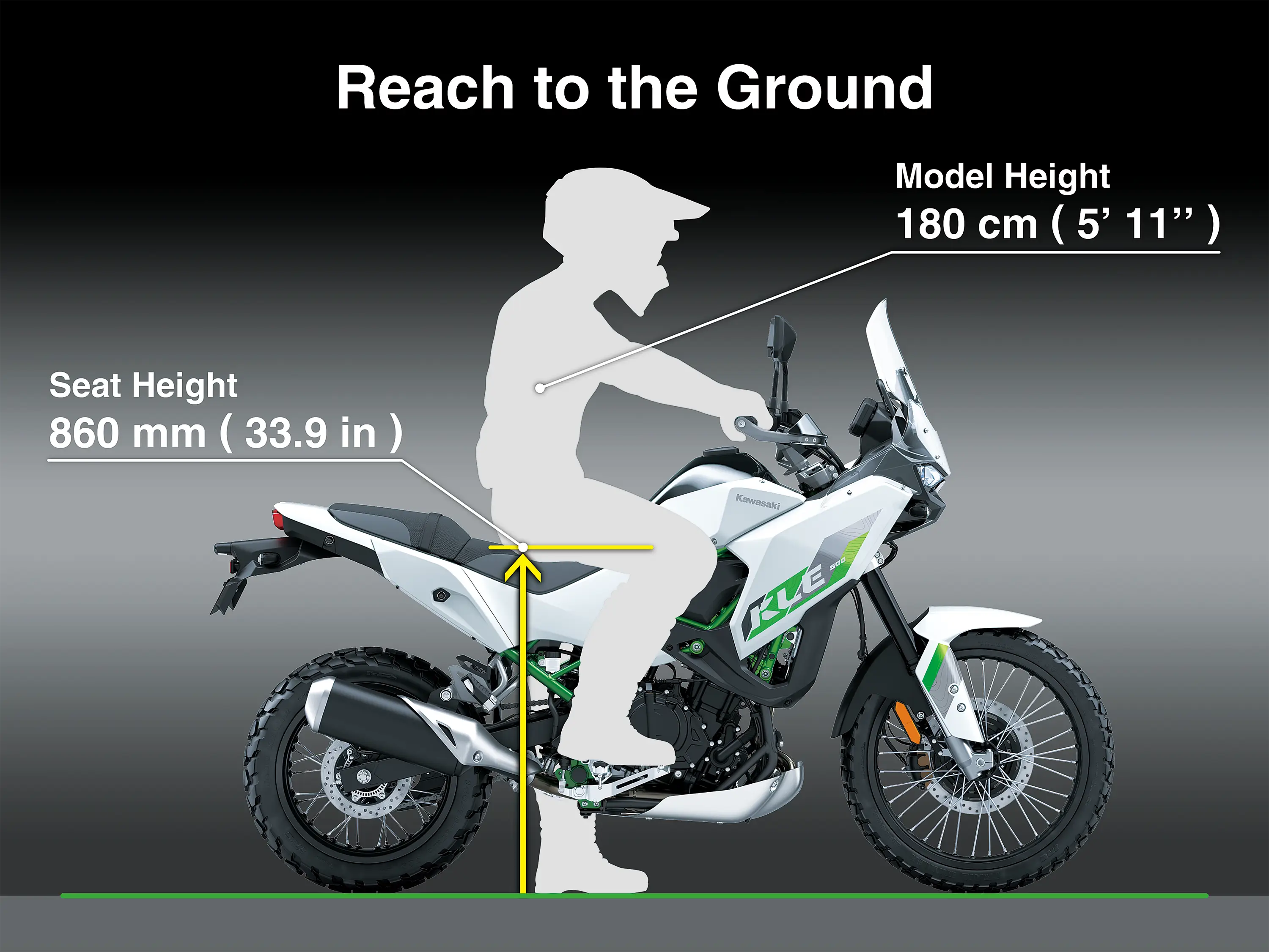 Graphic treatment showing ground reach of a motorcycle.