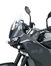 Side close angle of a motorcycle staged in a white studio background.