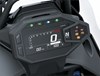 Infotainment screen of a motorcycle staged in a white studio background.