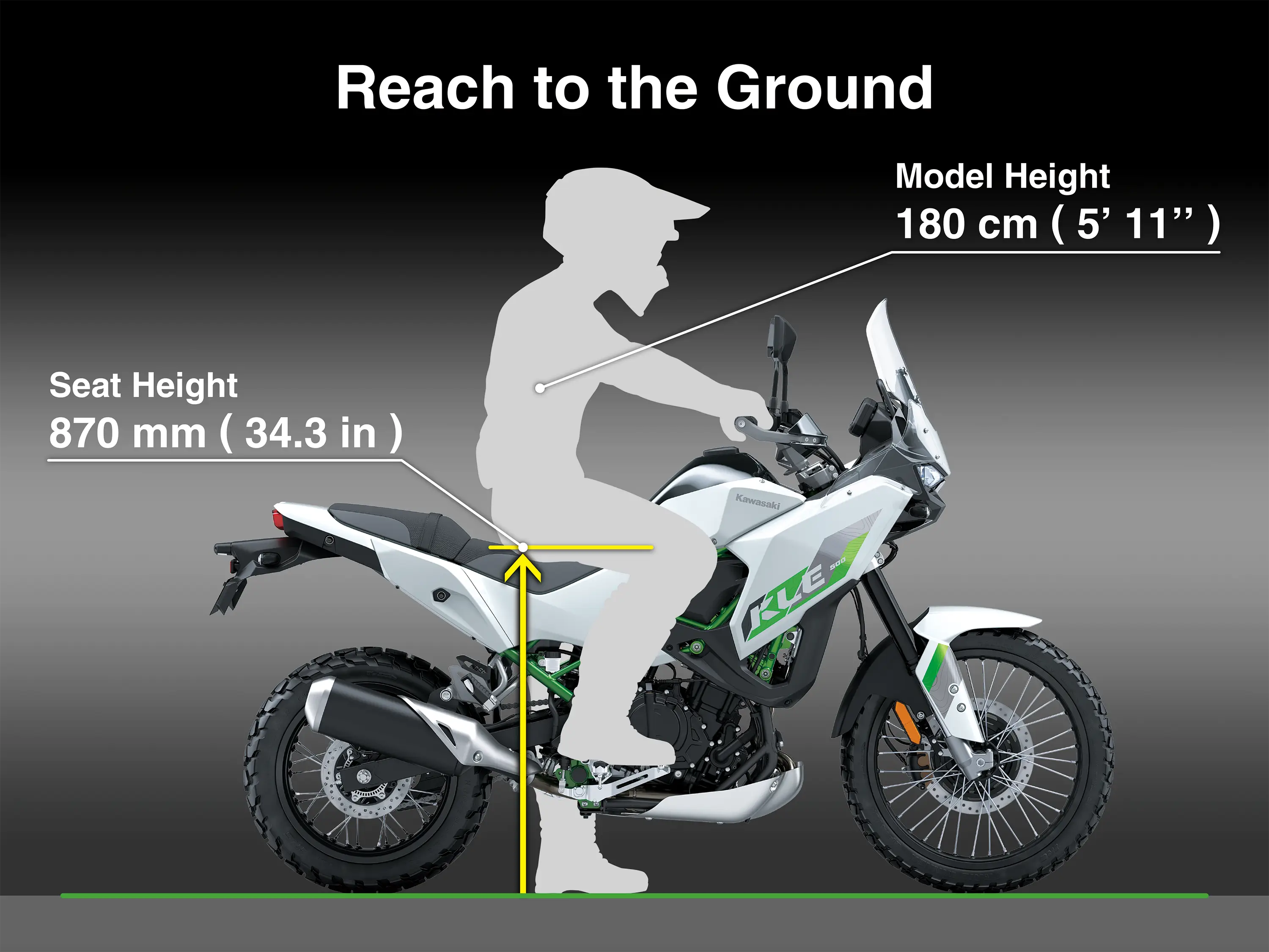 Graphic treatment showing ground reach of a motorcycle.