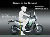 Graphic treatment showing ground reach of a motorcycle.