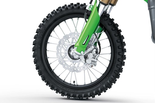 Front wheel closeup in studio. opens in a new window