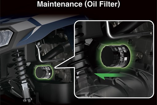 Graphic treatment showing the oil filter of an ATV. opens in a new window