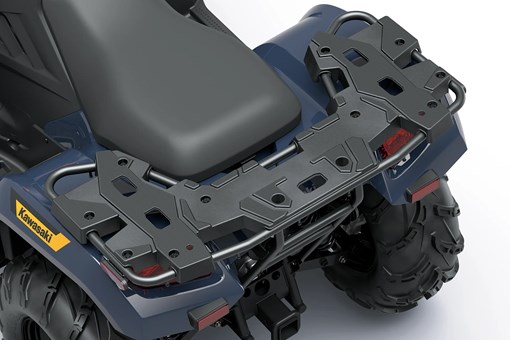 Close-up of the rear cargo rack of an ATV staged in a white studio background. opens in a new window
