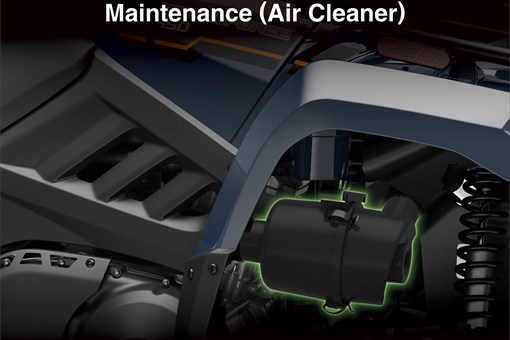 Graphic treatment showing the air cleaner of an ATV. opens in a new window