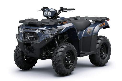 Three-quarter front angle of a blue ATV staged in a white studio background. opens in a new window