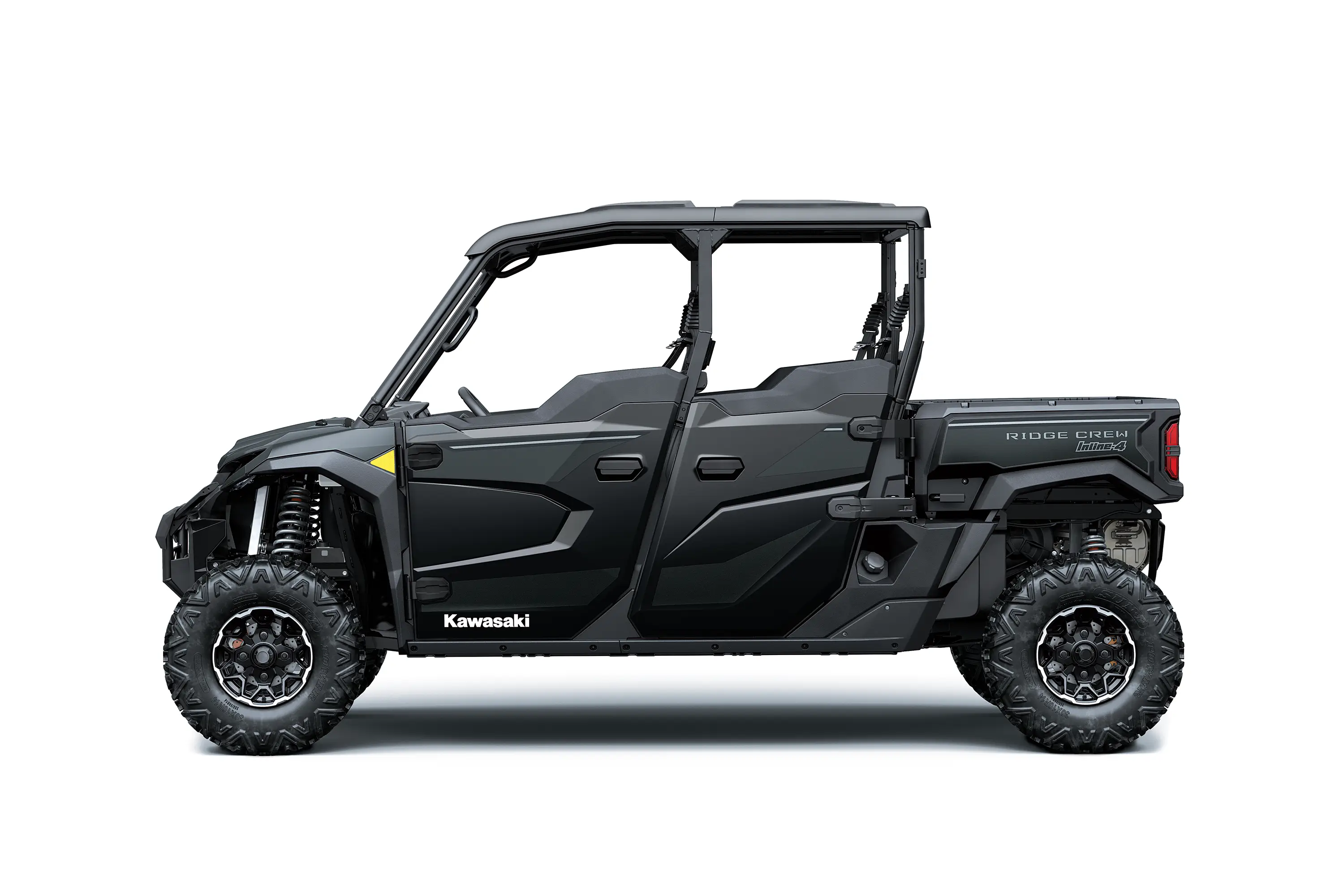 Profile angle of a side x side staged in a white studio background.