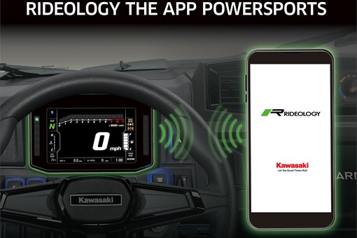 Graphic treatment of a side x side RIDEOLOGY THE APP POWERSPORTS. opens in a new window