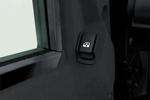 Close-up of the power window button in a side x side. opens in a new window