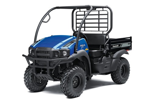 Front three-quarter view of a blue side x side in a white studio background. opens in a new window