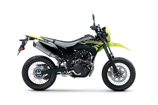 Profile angle of a motorcycle staged in a white studio background. opens in a new window
