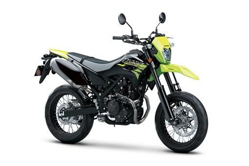 Three-quarter front angle of a motorcycle staged in a white studio background. opens in a new window
