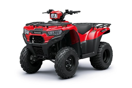 Front three-quarter view of a red utility ATV staged in a white studio background. opens in a new window