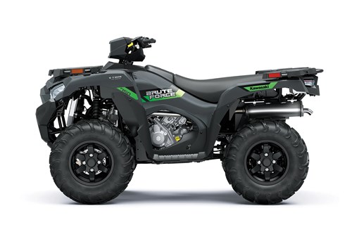 Left side view of a black utility ATV staged in a white studio background. opens in a new window