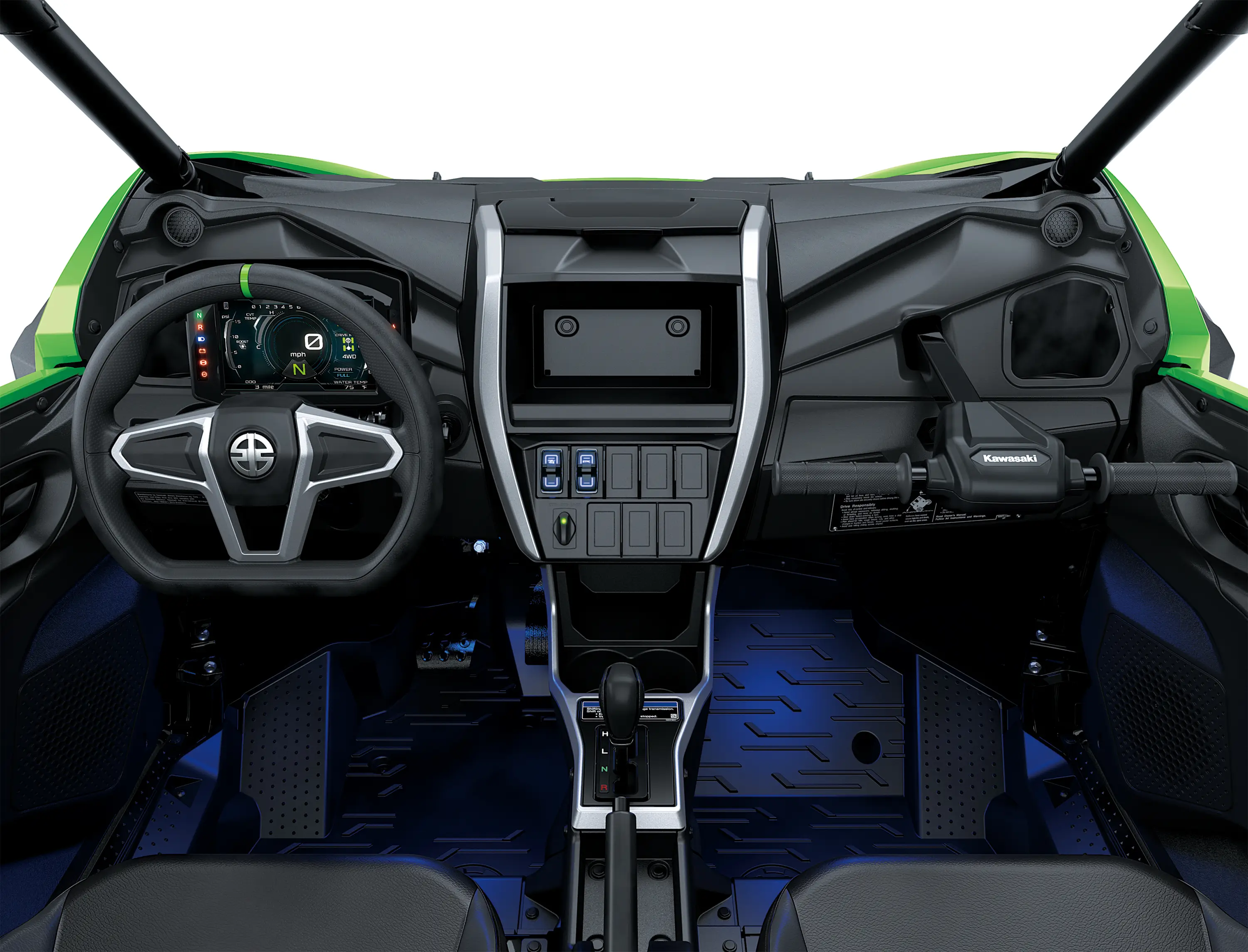 Front interior compartment of side x side.