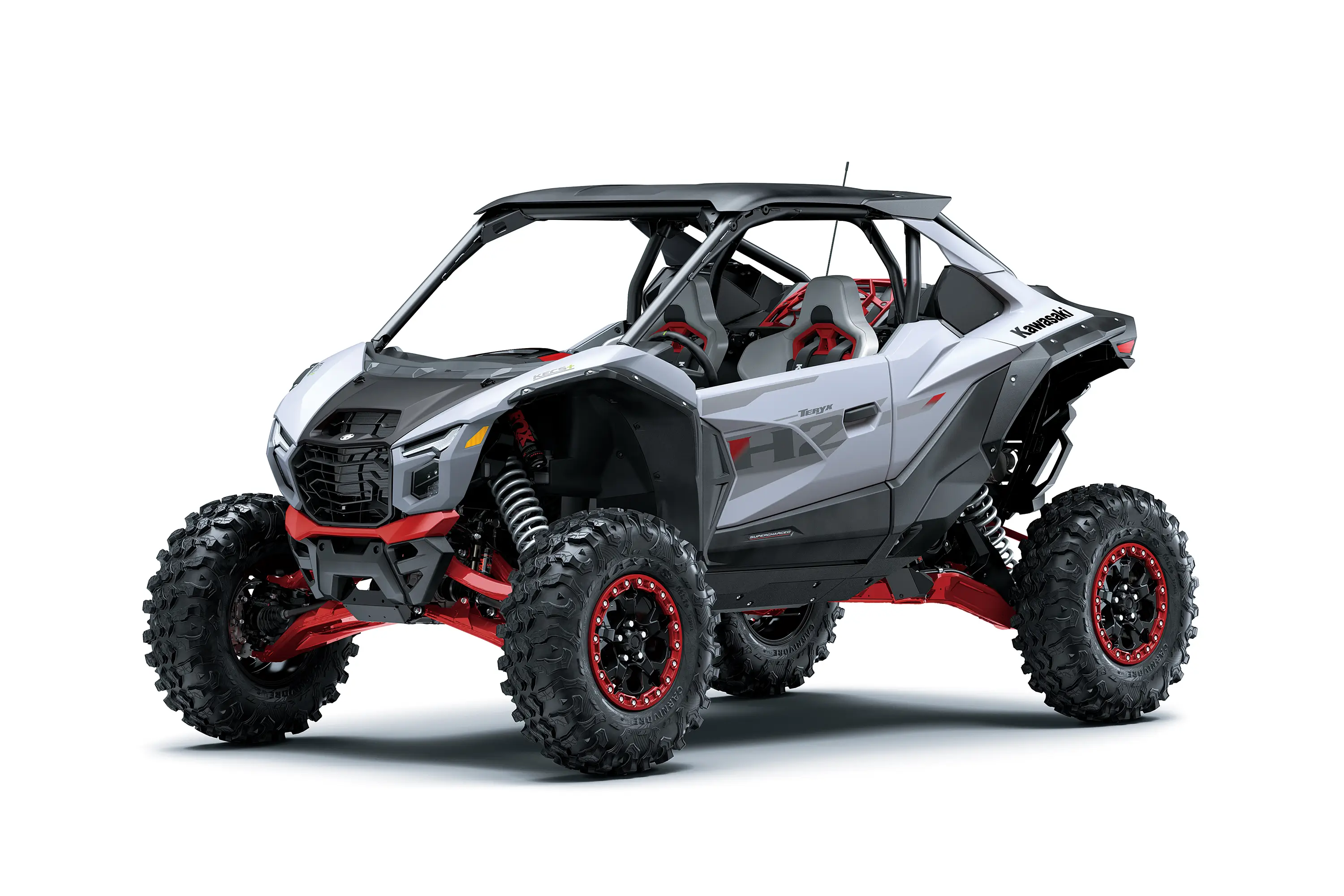 Three-quarter front angle of a white side x side staged in a white studio background.