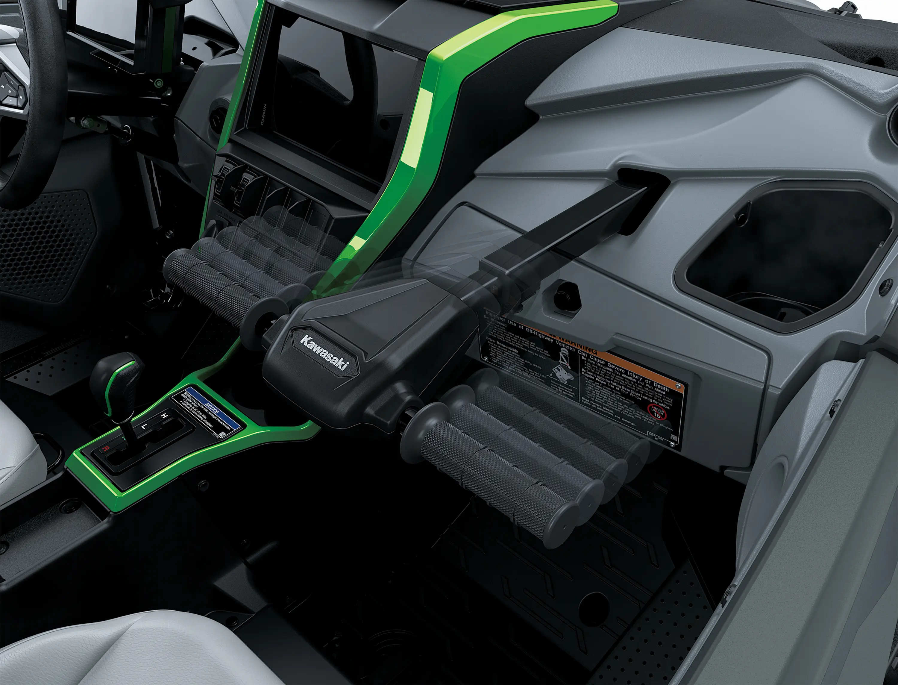 Interior detail in a side x side.