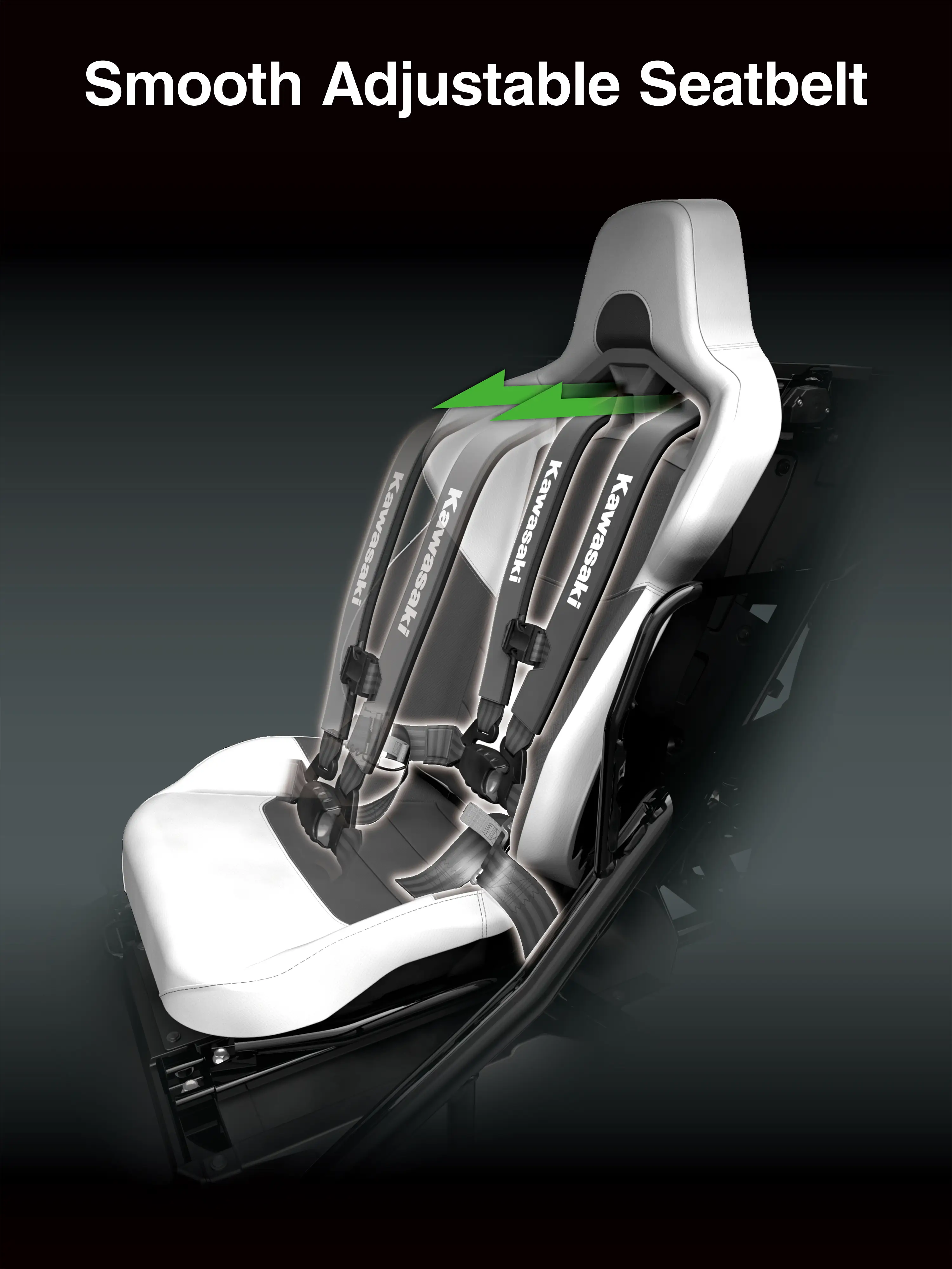 Another graphic treatment of adjustable seats in a side x side.