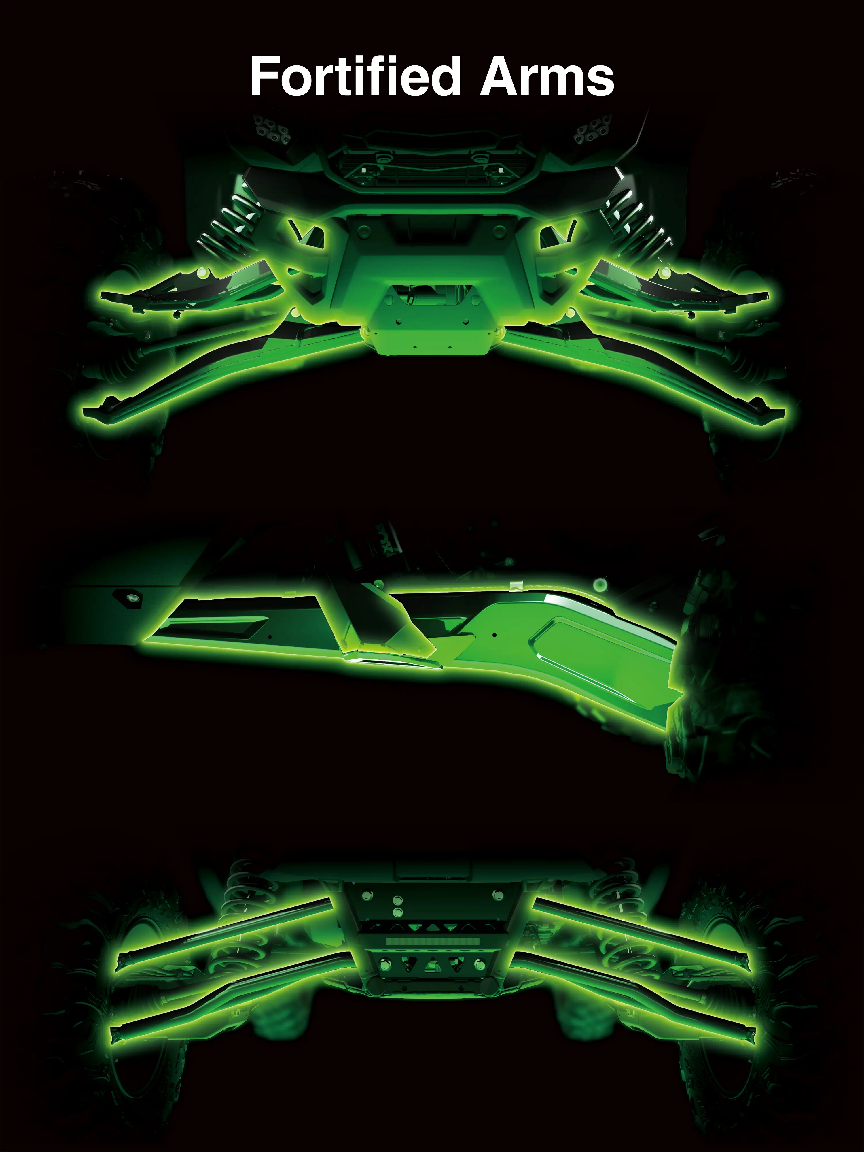 Graphic treatment of a side x side.
