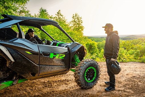 Side x side parked off-road. opens in a new window