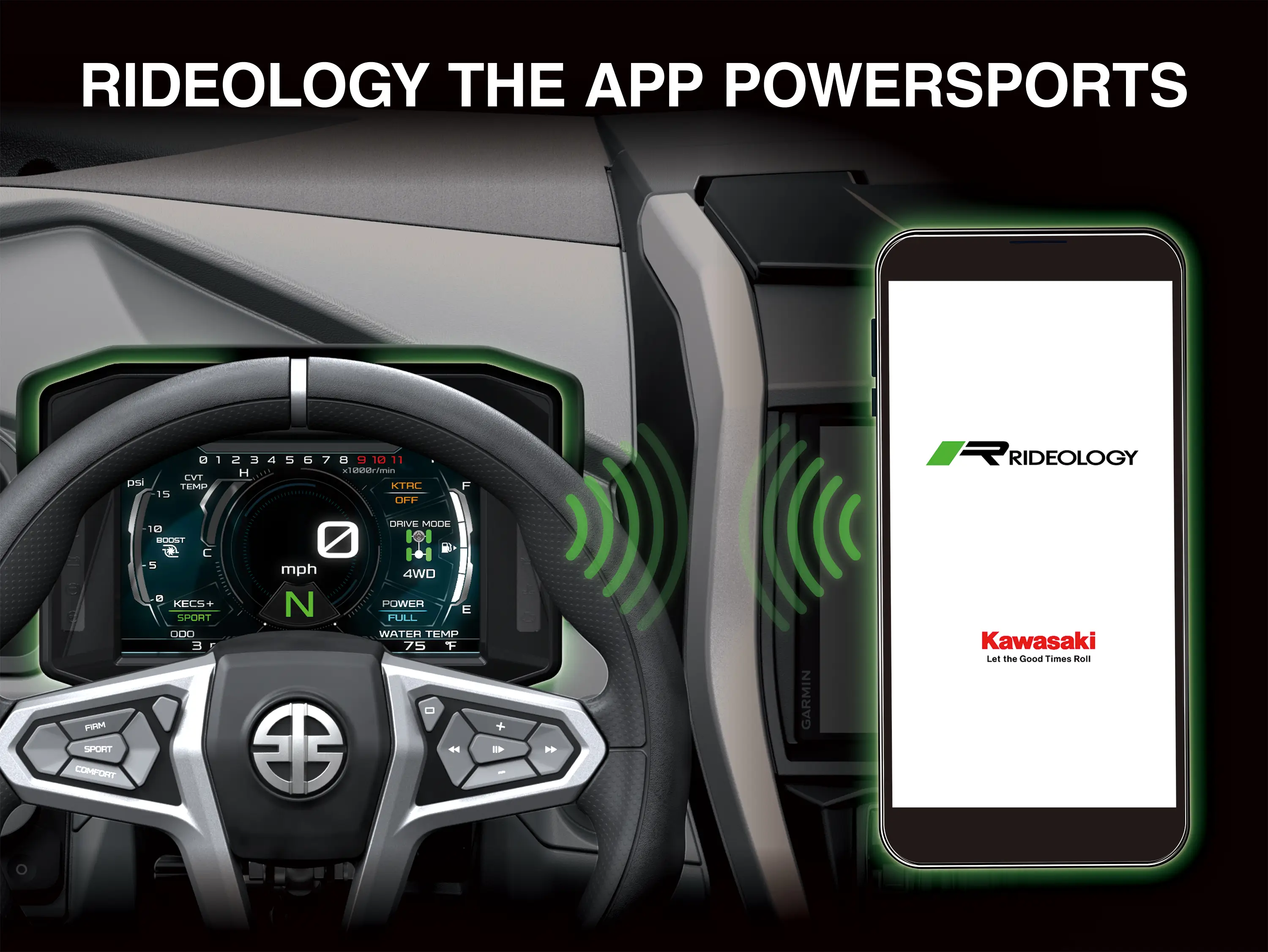 Graphic treatment of a side x side RIDEOLOGY THE APP POWERSPORTS.