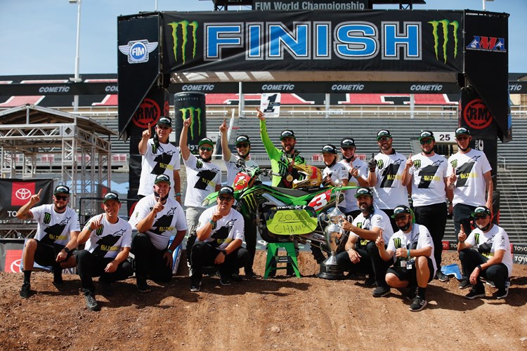 Monster Energy® Kawasaki Rider Eli Tomac Captures Premier Class Championship in Monster Energy Supercross photo