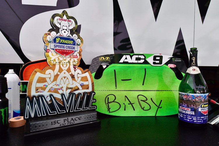 Monster Energy® Kawasaki Rider Adam Cianciarulo Seizes the Overall Victory at Spring Creek photo