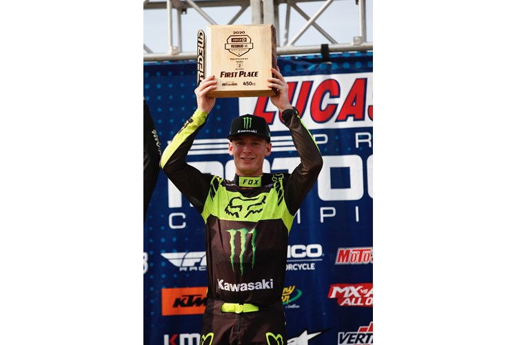Monster Energy® Kawasaki Rider Adam Cianciarulo Claims First Premier Class Win at RedBud photo