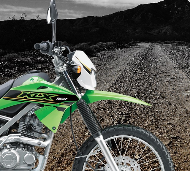 Image of 2021 KLX150 in action